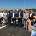 François Rebsamen et François Sauvadet côte à côte pour l’inauguration du nouvel échangeur d’Ahuy