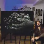 L'artiste Skima et son œuvre « Grapes Hands III »