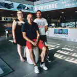 Le directeur de la Piscine du Carrousel, Thomas Schwartz, entouré de Anne-Sophie Desmet, responsable administratif et accueil et Jean-Marie Colombat, directeur adjoint