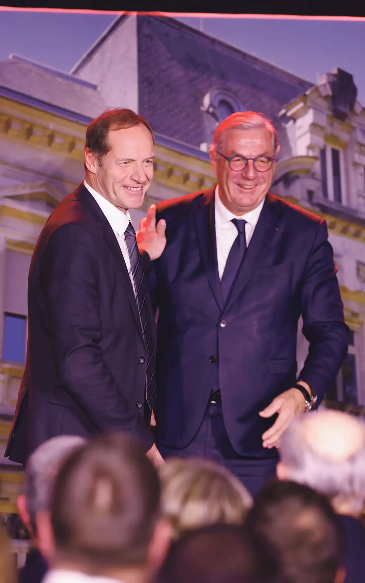 François Sauvadet, président du Conseil Départemental et Christian Prudhomme, directeur du Tour de France