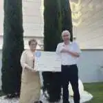 Jany Péchinot et Alain Morino-Ros, président de l'association France AVC 21