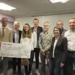 La remise de prix au Crédit Mutuel de Dijon Darcy pour le 10 000e sociétaire et le 16 000e client