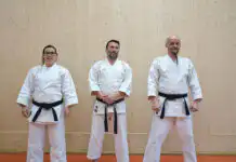 Prescilla, Franck et Frédéric, les trois fondateurs du Kazoku Karaté Club, unis par la même passion du karaté et de la transmission